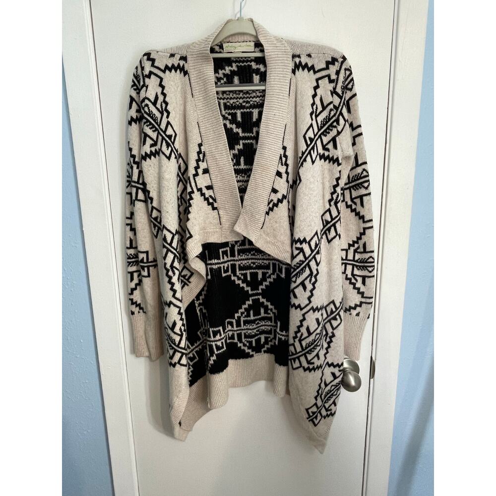 Staring at Stars Cardigan Sweater XS Southwestern Angora Wool Blend Drape Boho